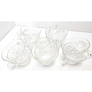 Lot of 10 American Brilliant Cut Glass Punch Cups